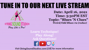 Next live stream: April 16, 2021